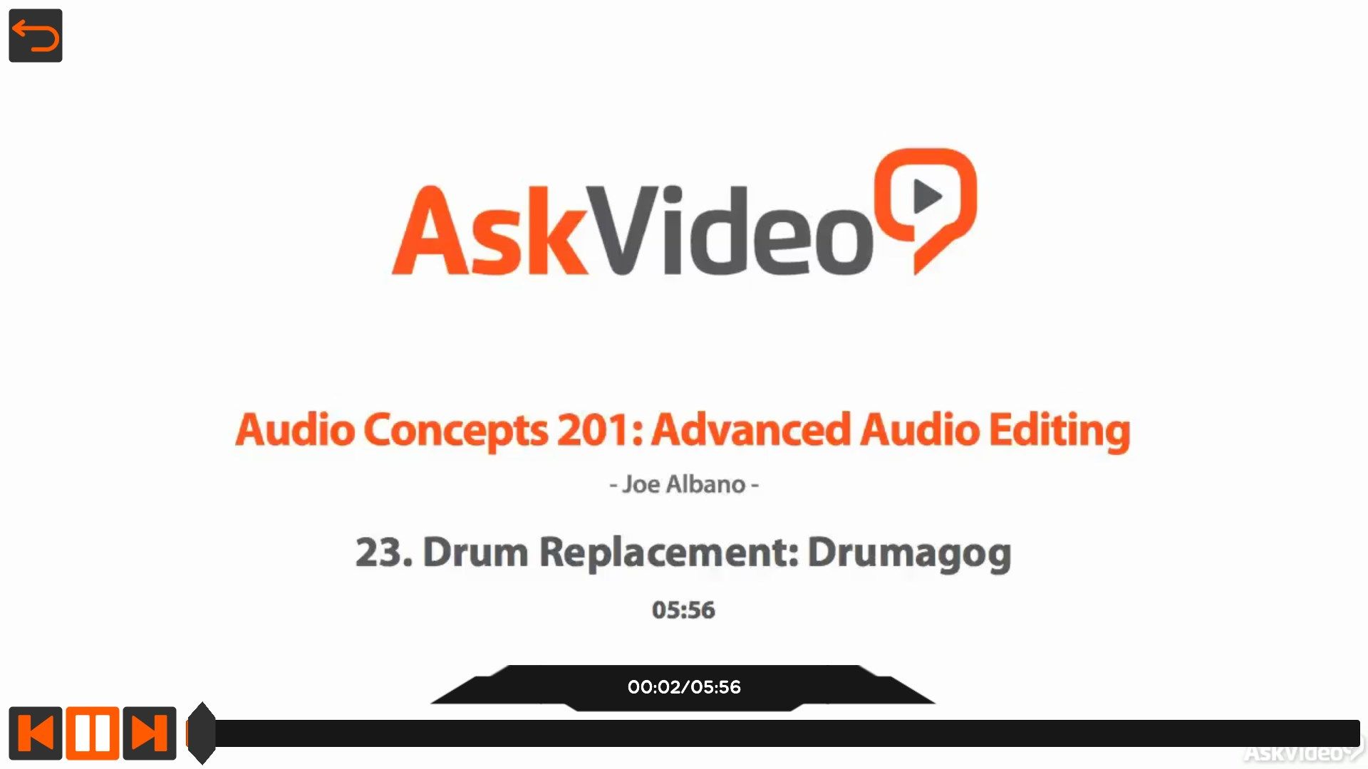 Adv Audio Editing Concepts Course