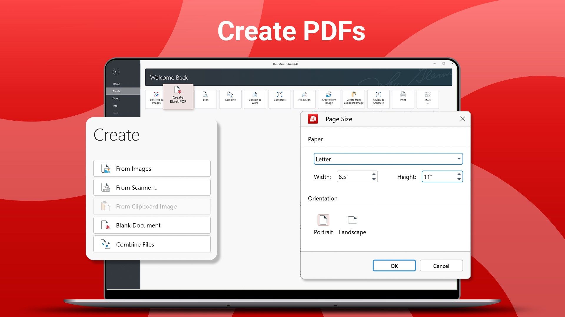 Create PDFs. Control your PDF's structure, design or content. Edit
text & images, rearrange pages or insert bookmarks.
The choice is yours.