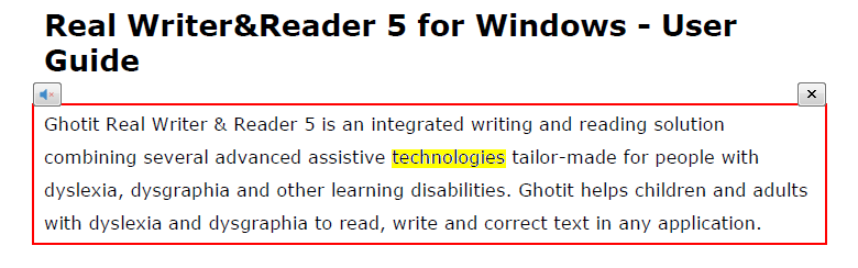 Screen-Shot Reader with Highlighting