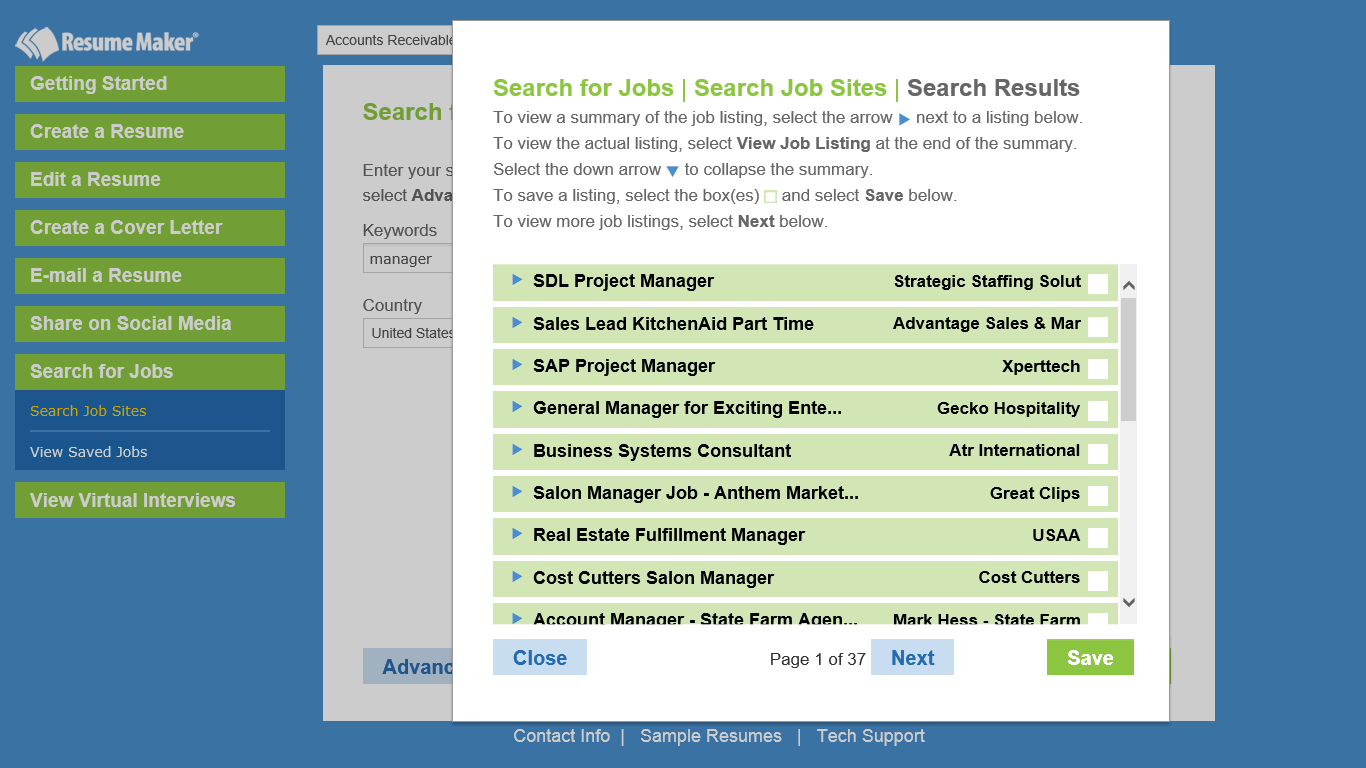 Search millions of jobs through multiple job sites with a single click to locate hundreds of job openings in your search area.