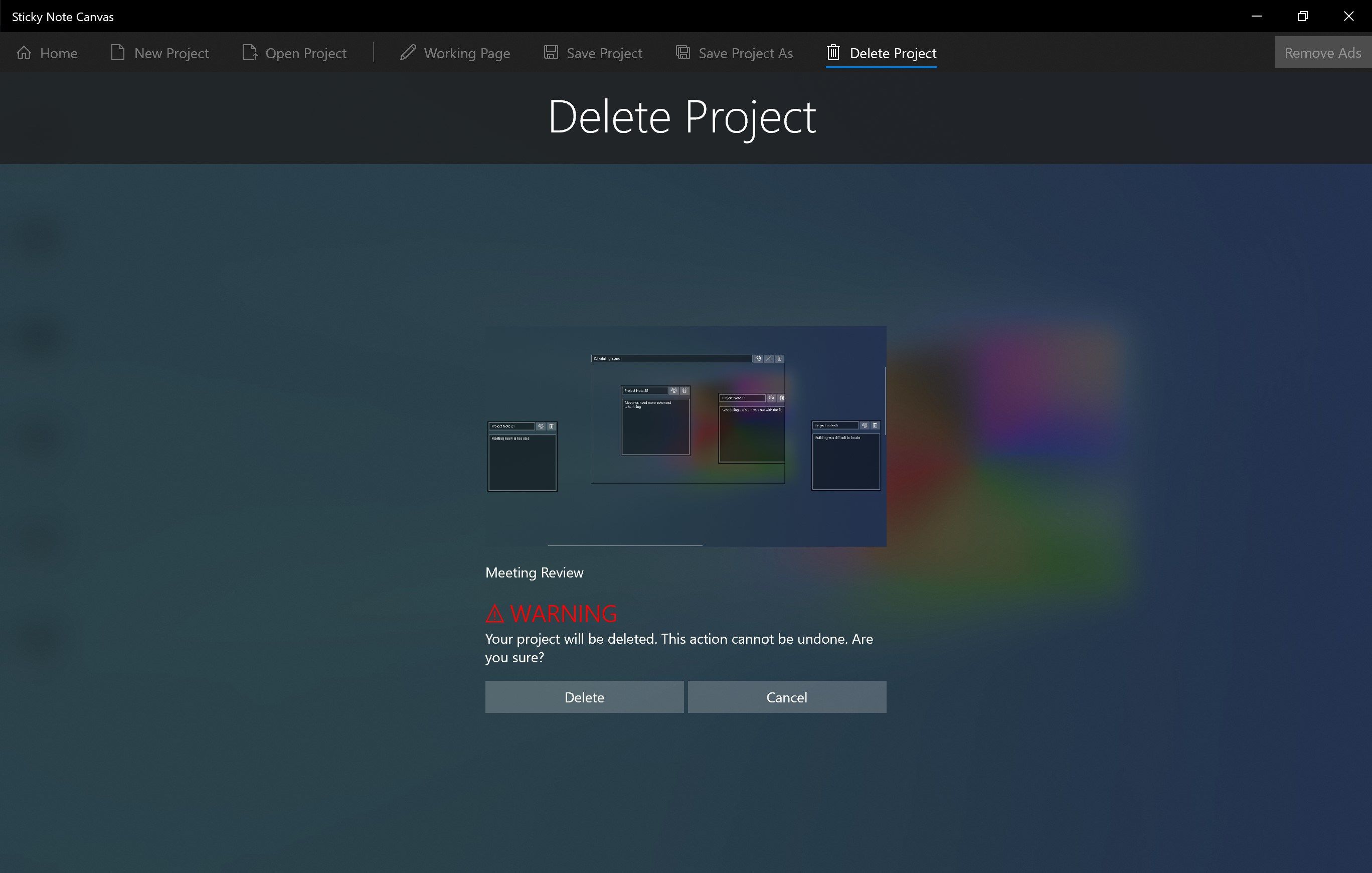 Delete projects you don't need anymore.
