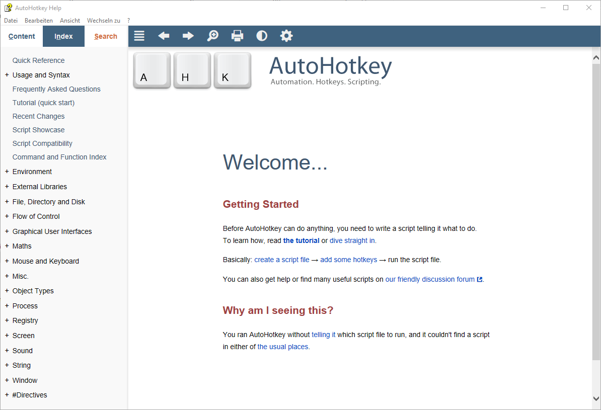 AutoHotkey comes with an extensive documentation