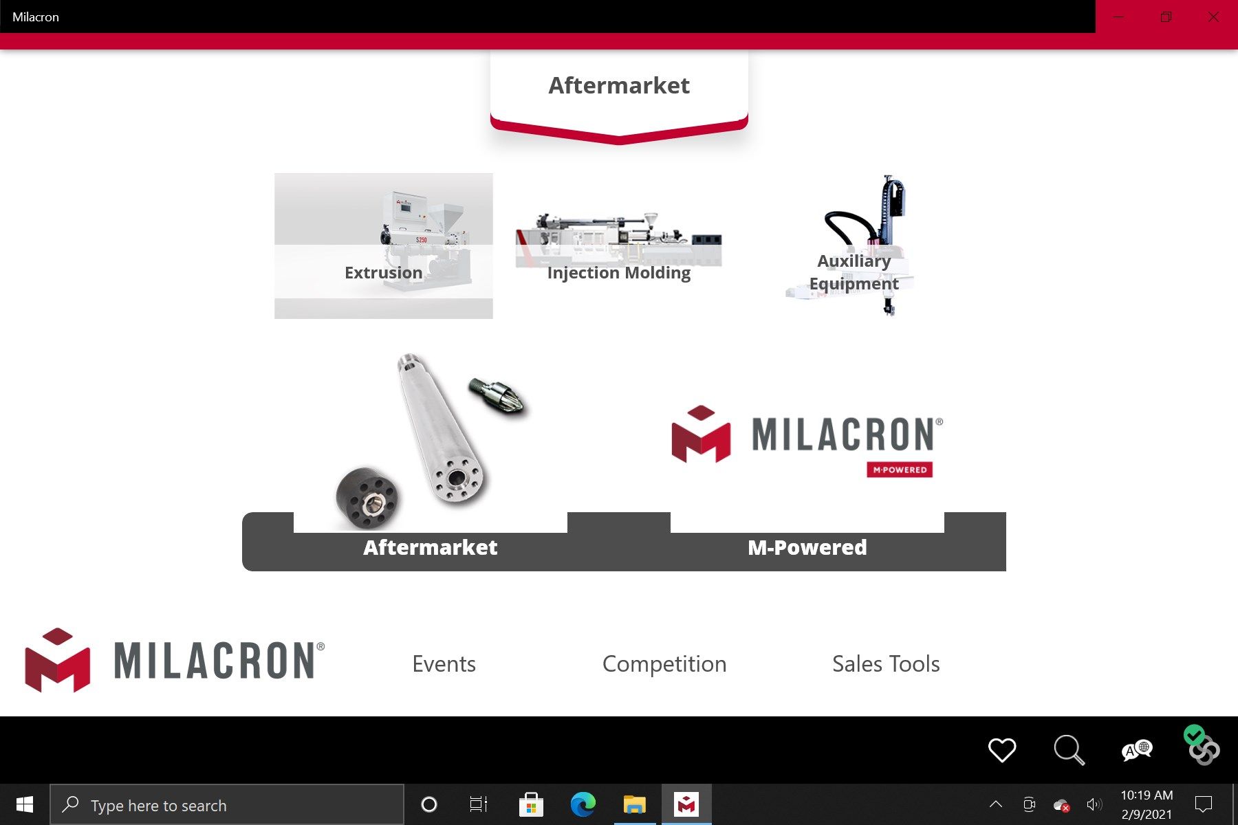 Milacron Sales App