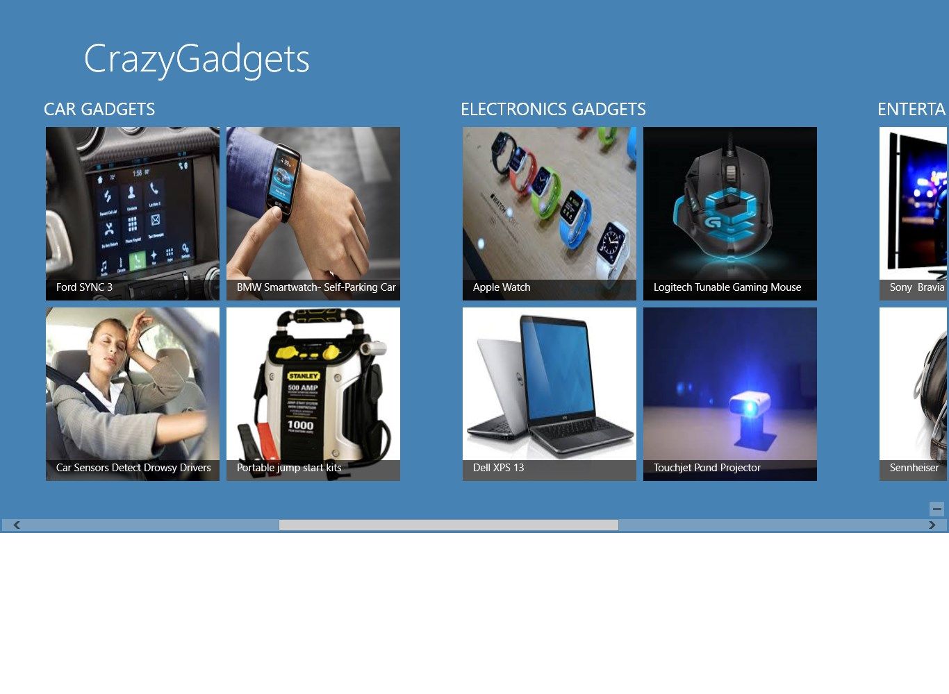 Its a caterory under gadgets.Electronics:  Electronics category has all new innovative products that  has released in the market, for the more information about the product .
