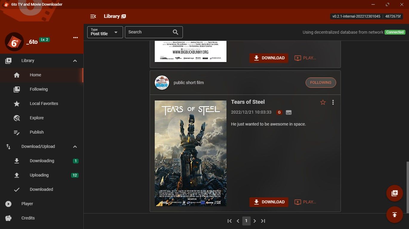 6to TV and Movie Downloader