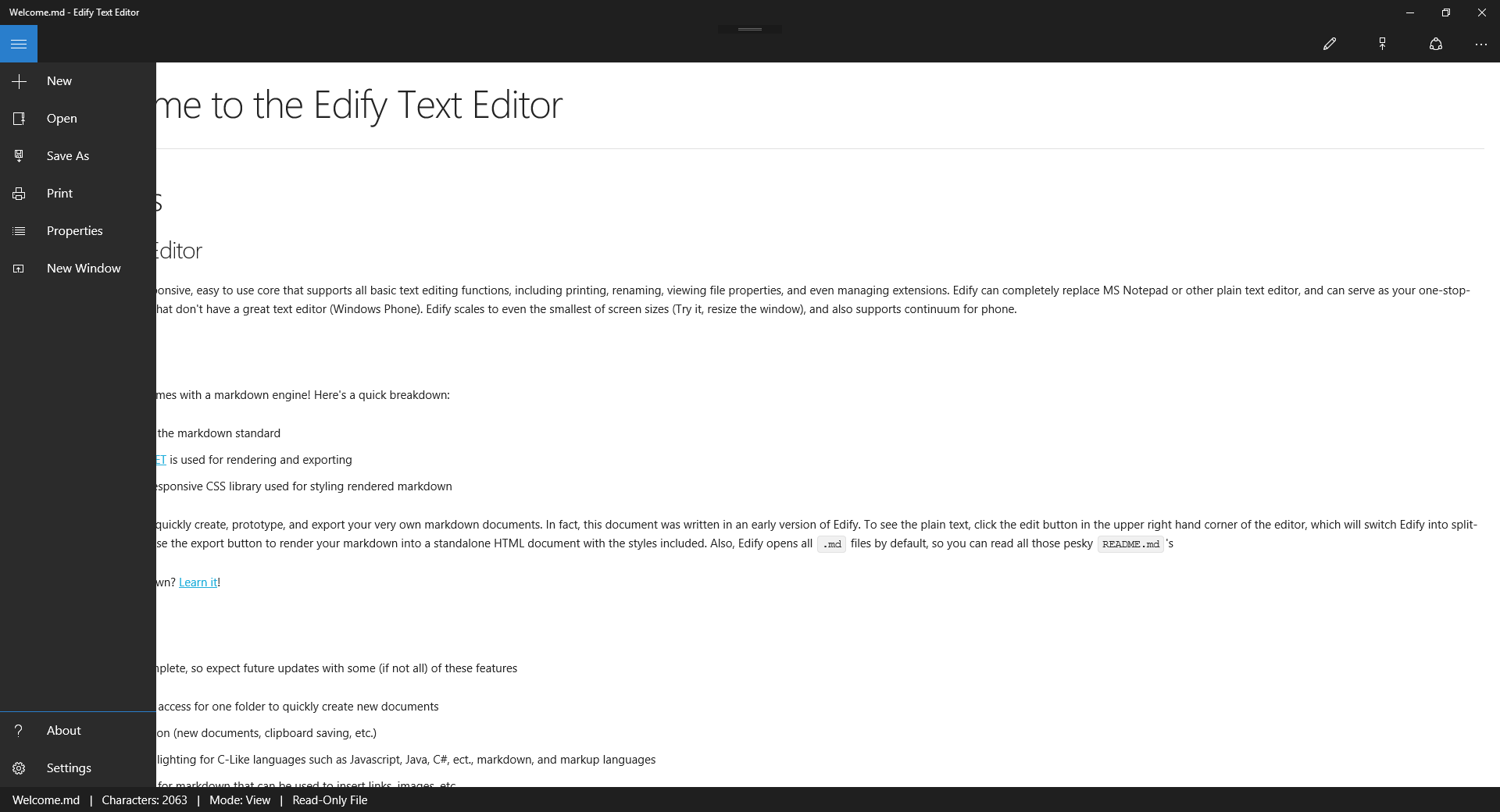 Edify Text Editor