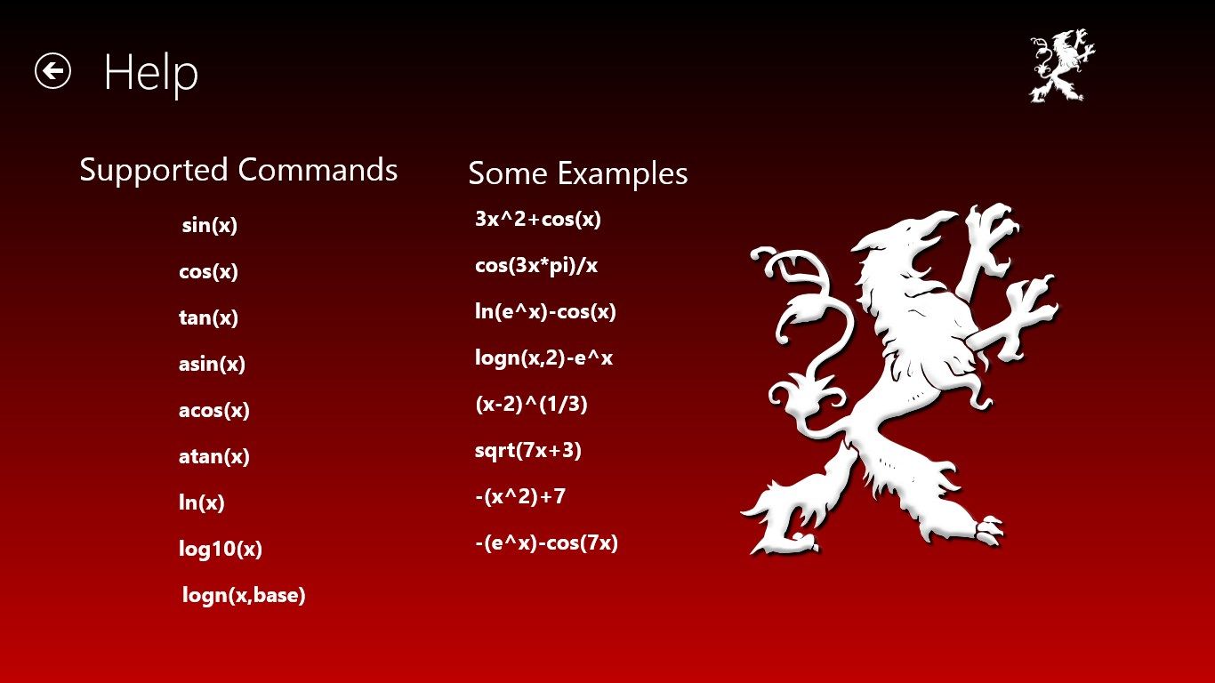 Supported Commands.