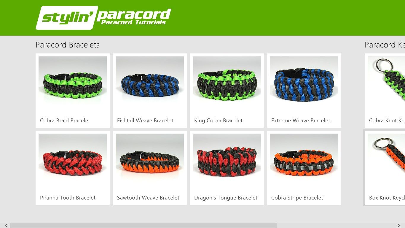 Learn to make your own paracord bracelets, lanyards and keychains.