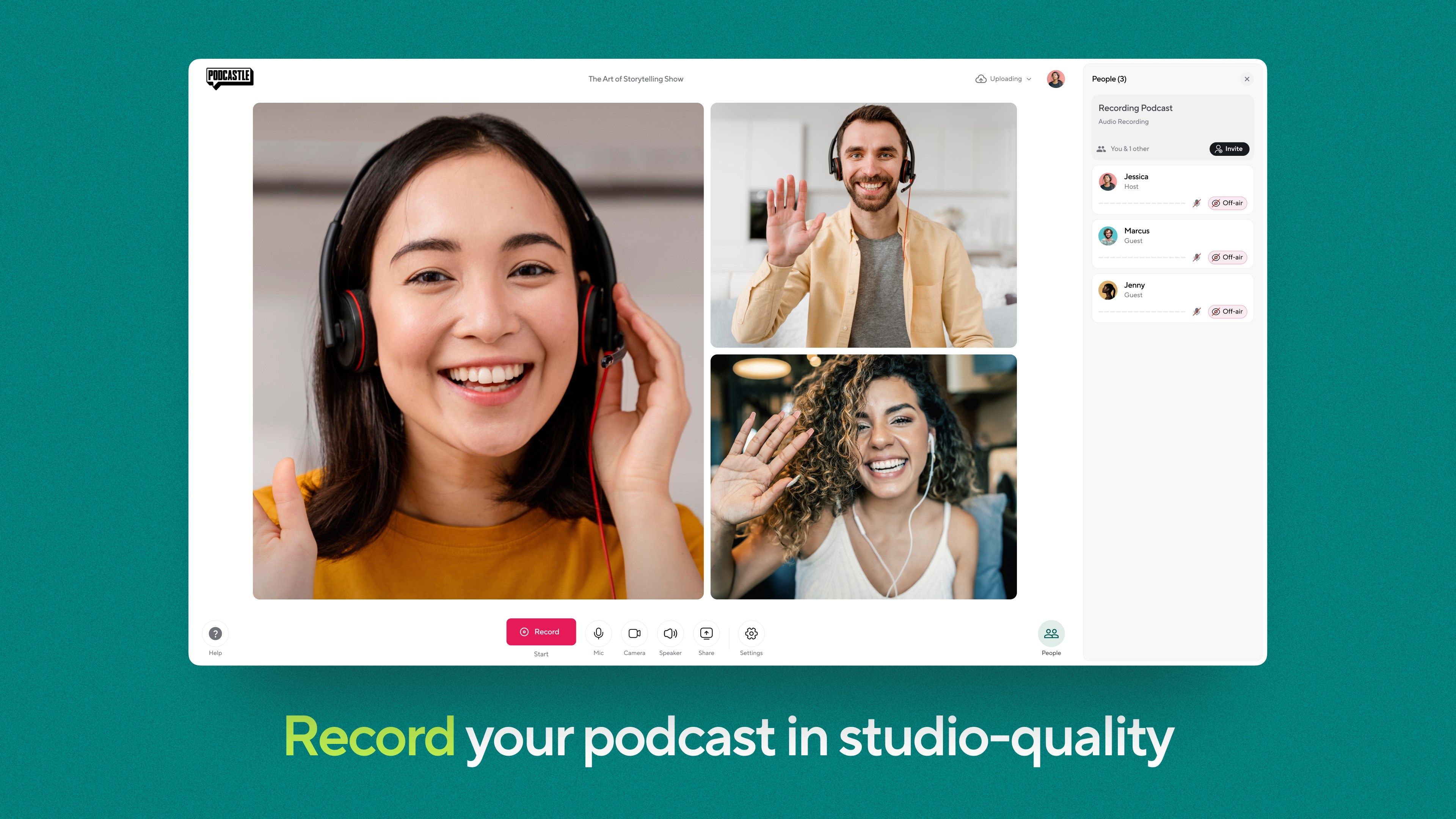 Record your podcast in studio-quality