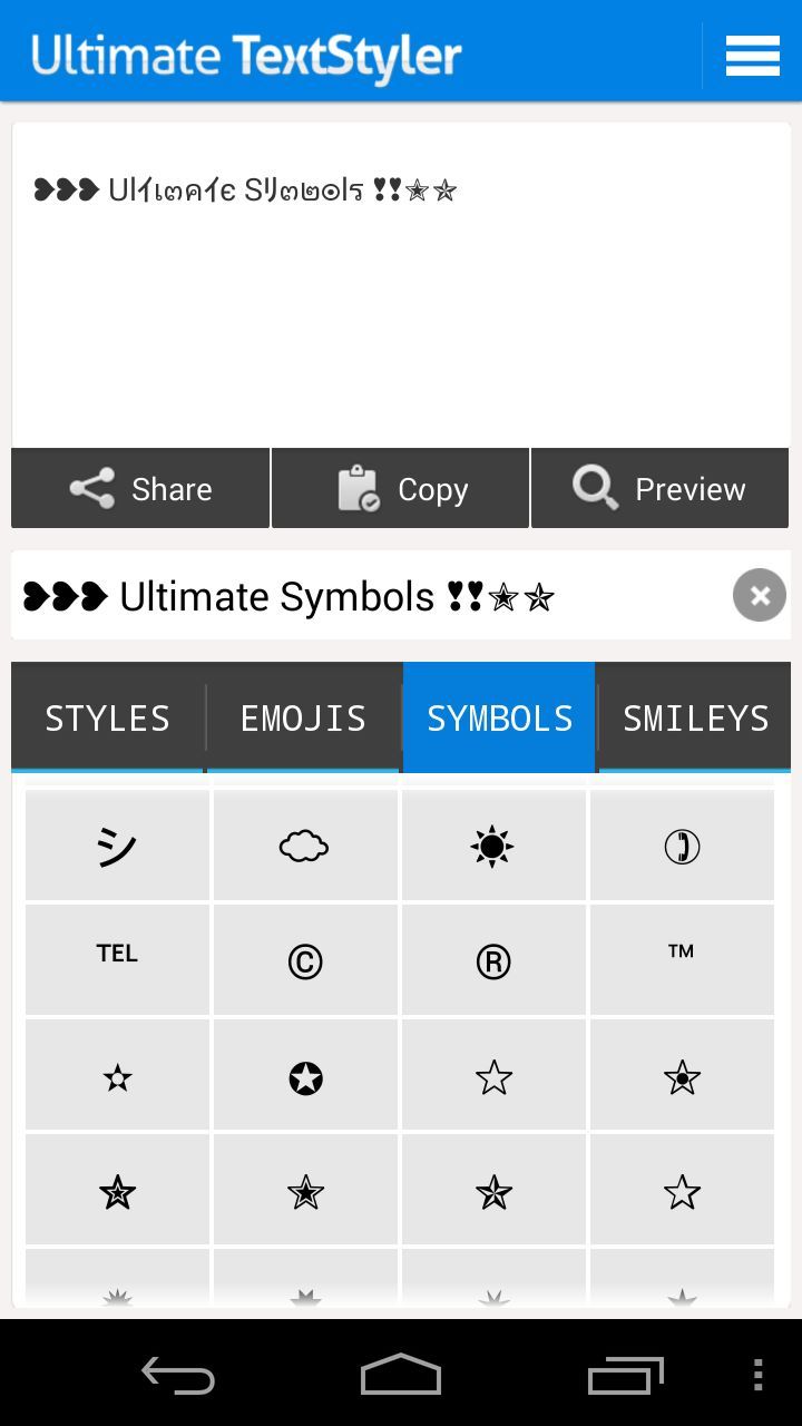 Ultimate Text Styler - Fonts, Symbols, Smileys, Love Stickers & Emoticons for Facebook, WhatsApp, Twitter and More