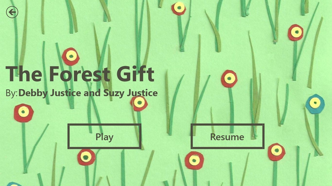 Title screen for "The Forest Gift"