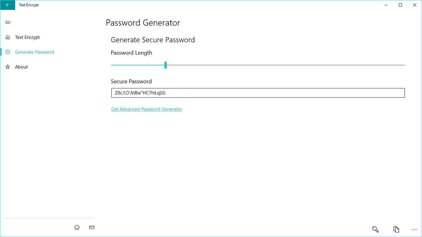 Text Encrypt includes secure password generator.