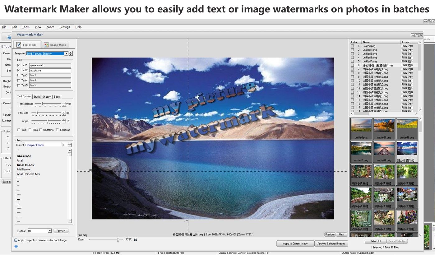 Watermark Photos - Lite Version of Graphics Converter Pro