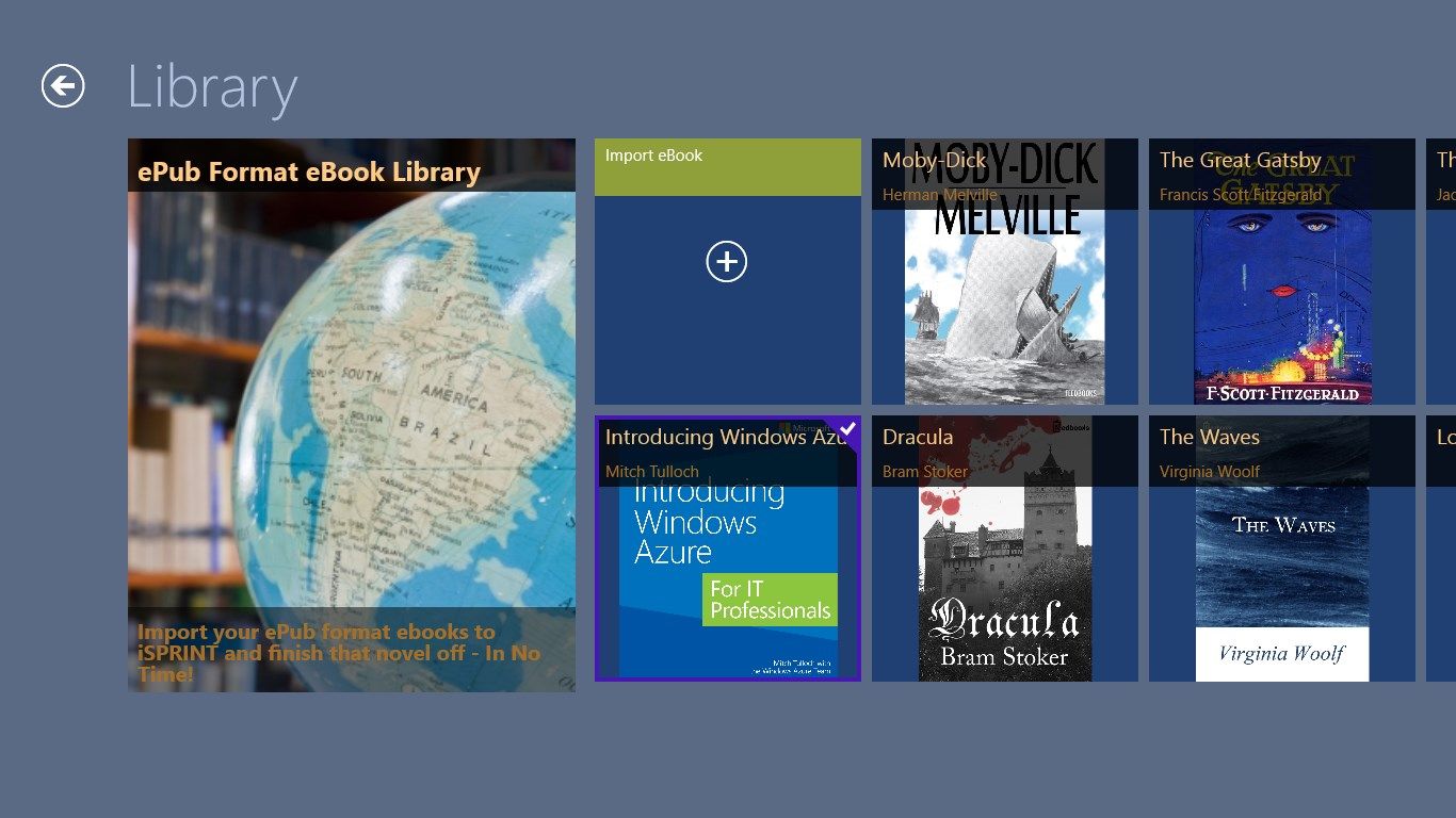 SPRINT your library of eBooks.