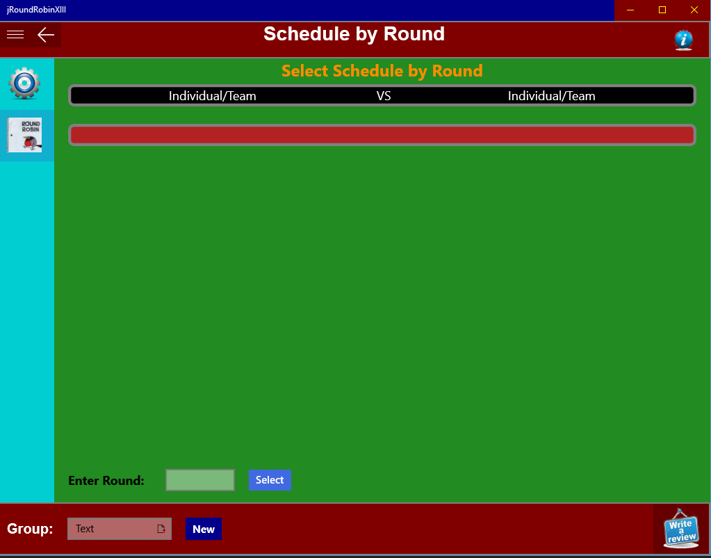 Initial Schedule Display Page