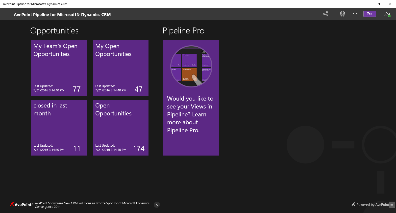 Avepoint Pipeline for Microsoft® Dynamics CRM