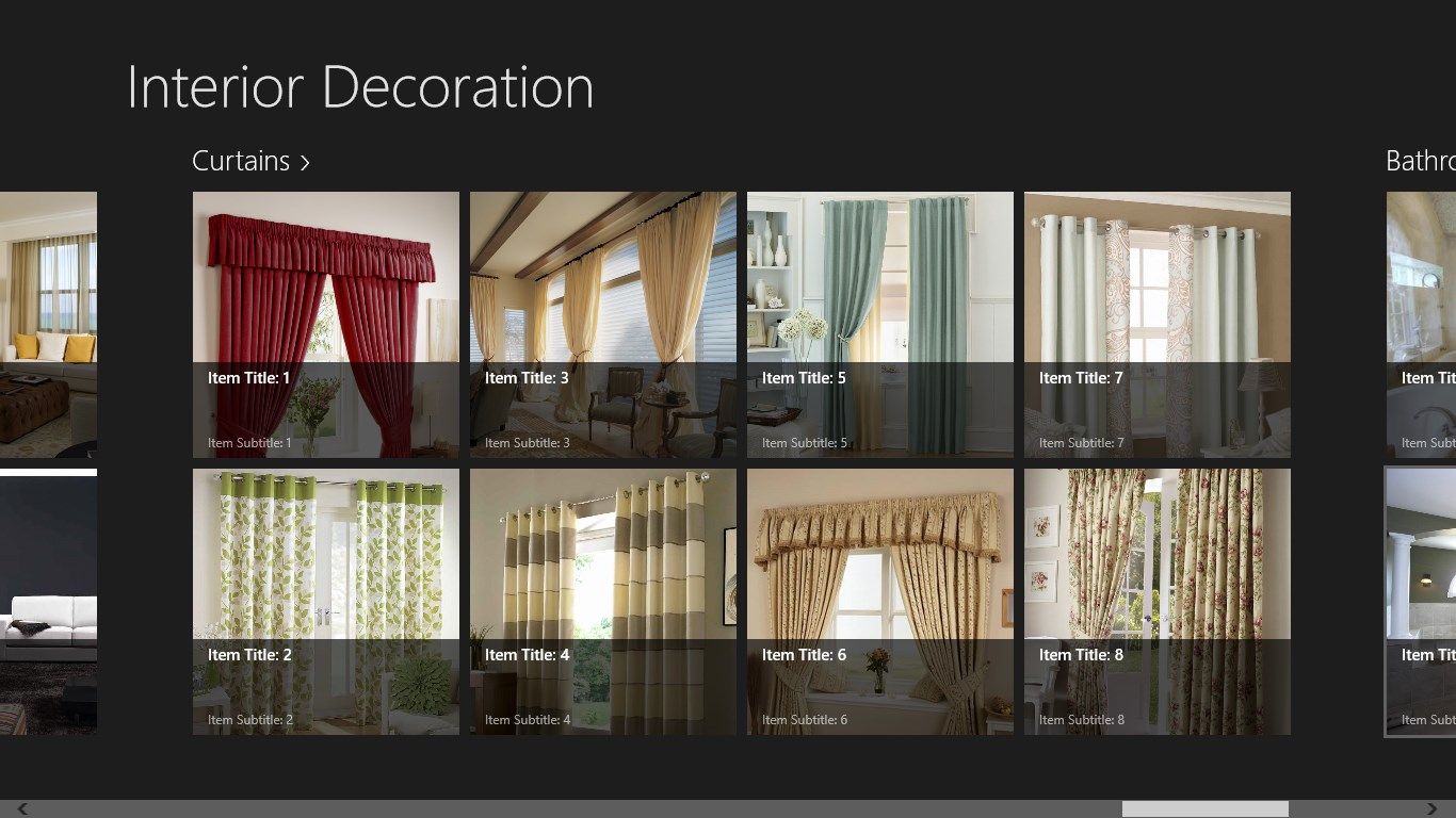 This gives the various designs  of curtains .