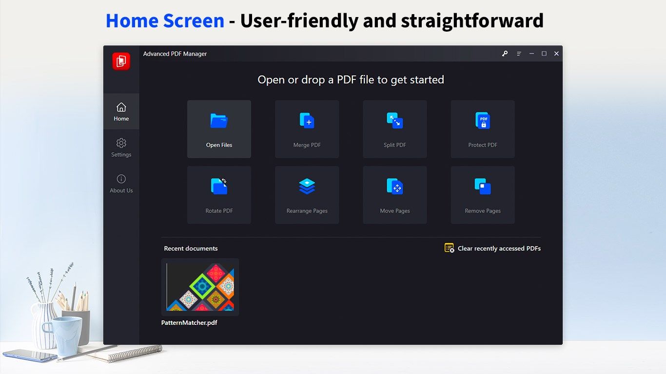 Home Screen - User-friendly and straightforward