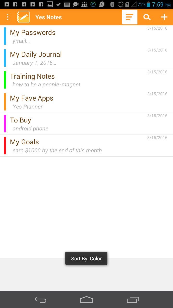 Yes Notes: Private, Simple, Safe and Uncomplicated Notes and Memo Pad