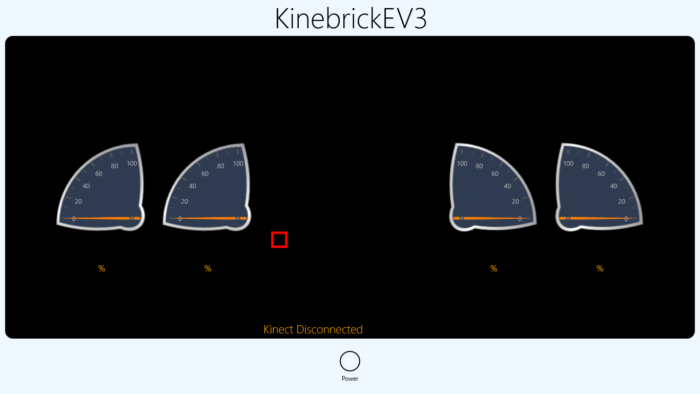 EV3 is controlled as a lengthwise position of the hand acquired from Kinect 2.