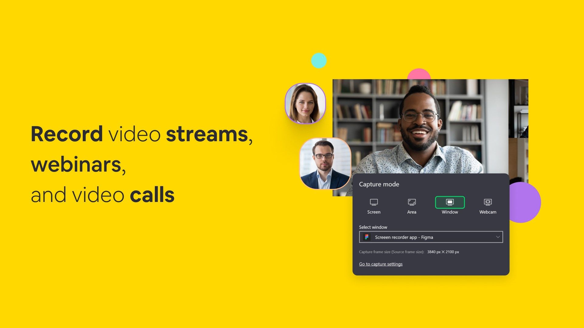 ScreenMix - Record video streams, webinars, video calls