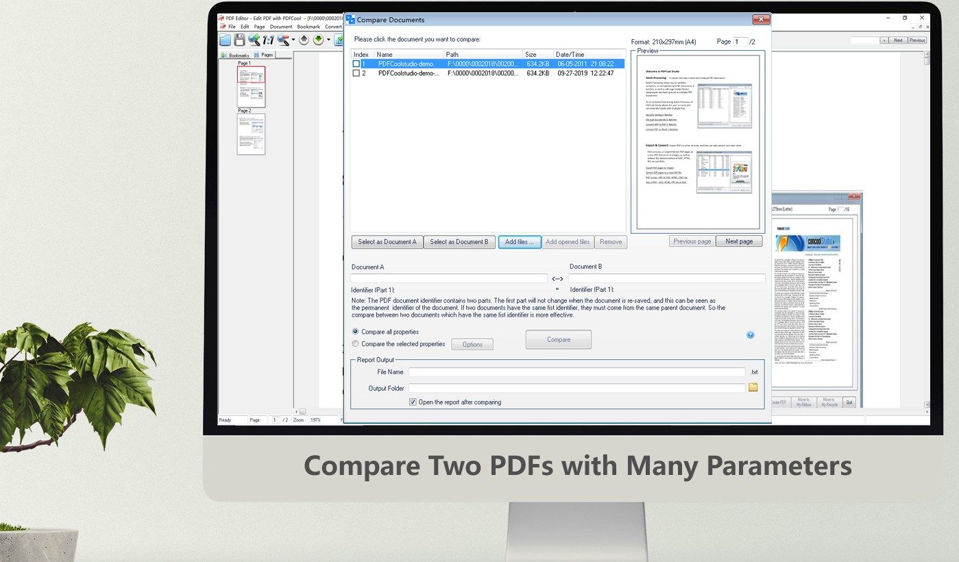 Compare two PDFs