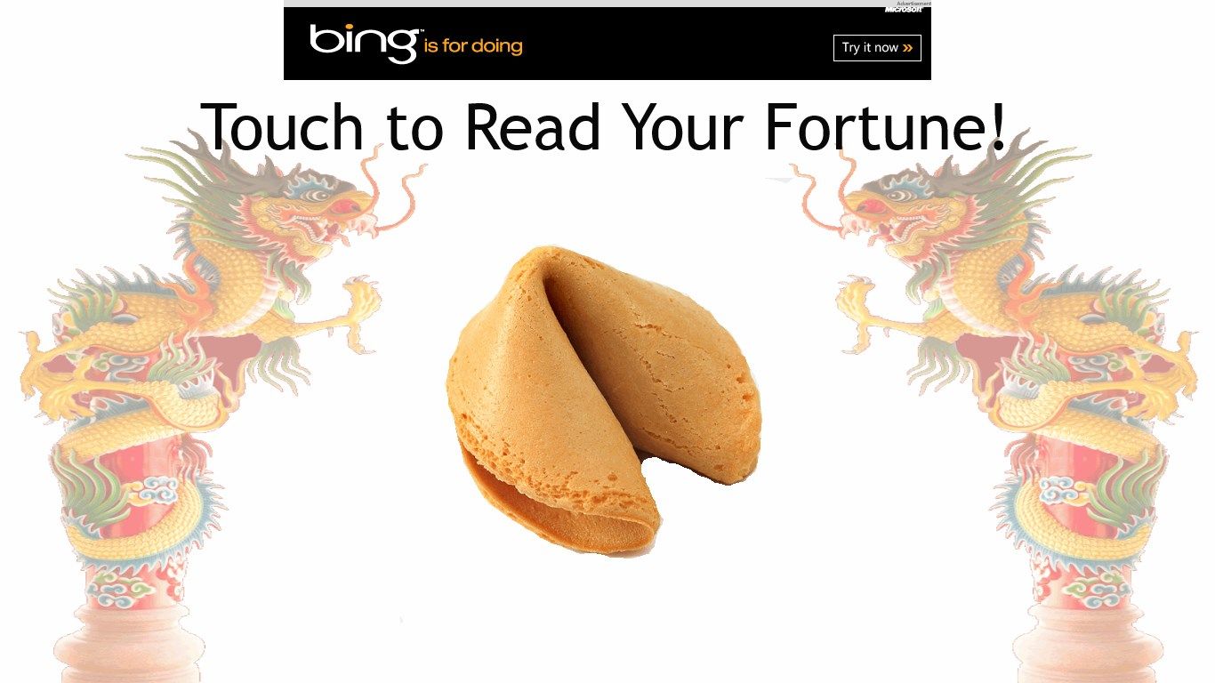 Touch to read your fortune