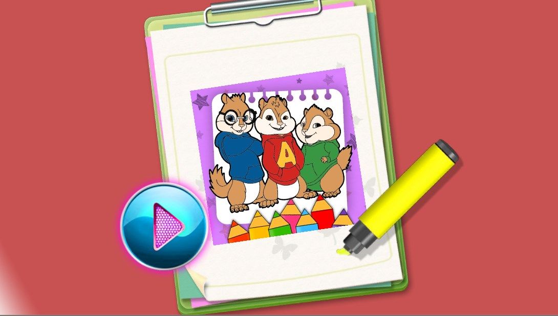 Alvin Chipmunks Coloring Book