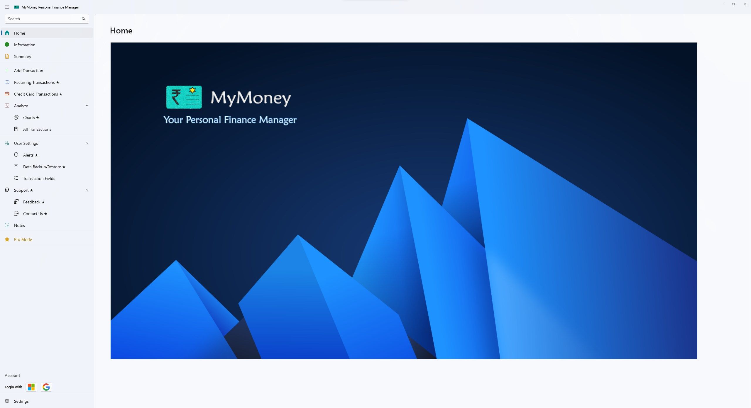 MyMoney Personal Finance Manager
