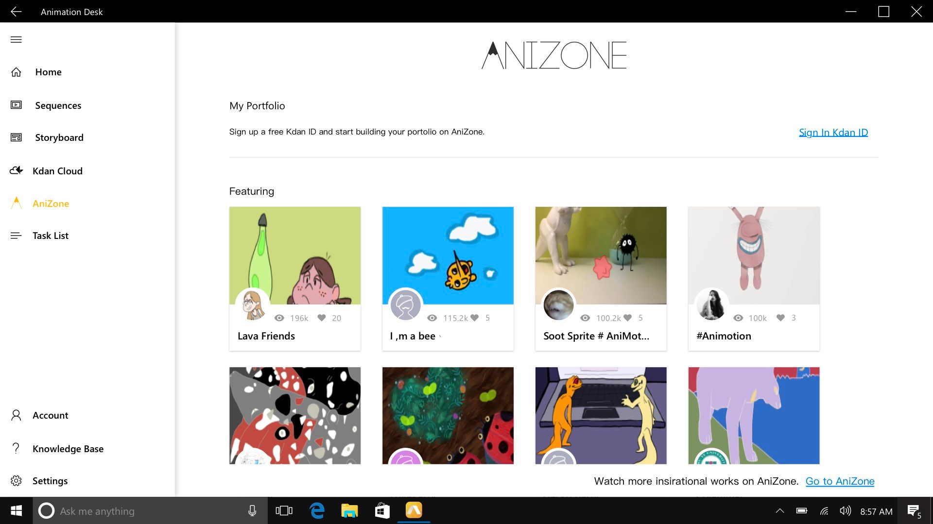 Join AniZone to discover that other animators are working on