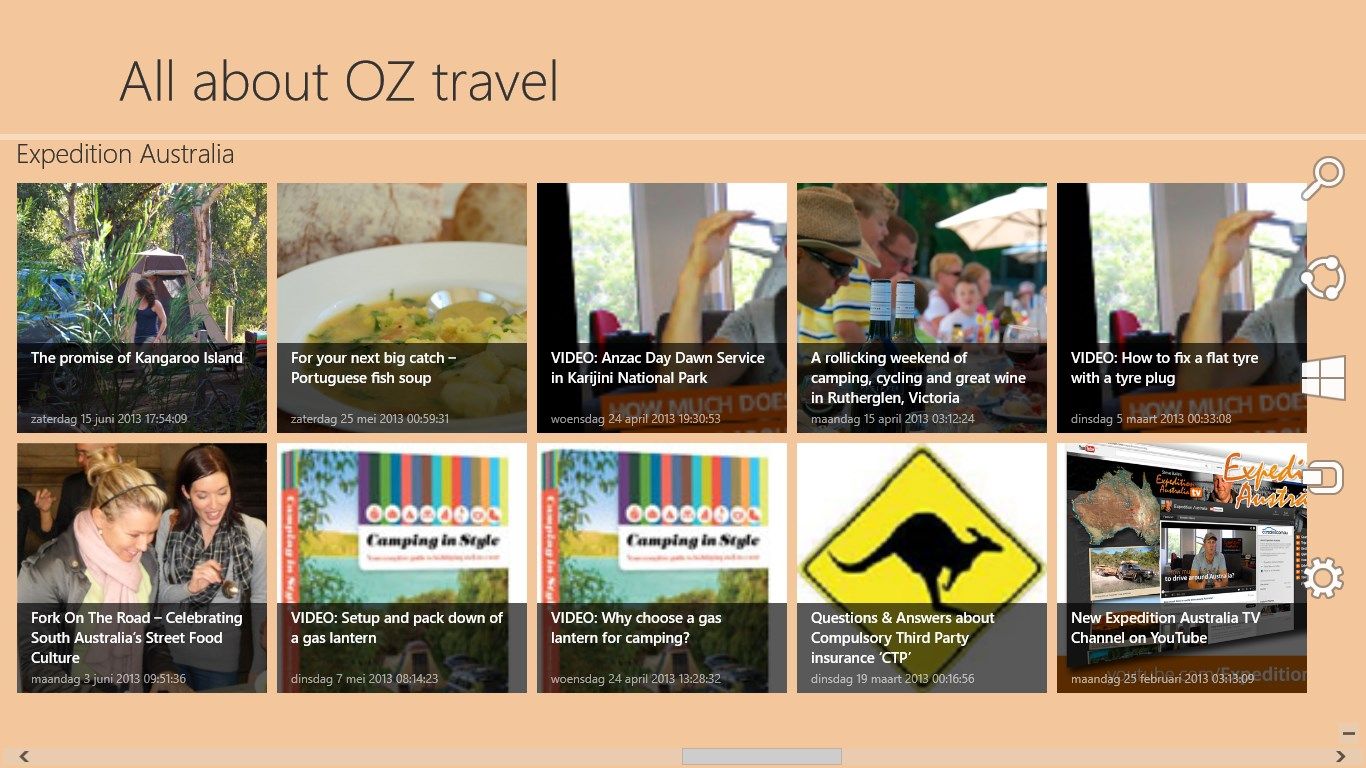 Travel information about Australia provided by RSS feeds