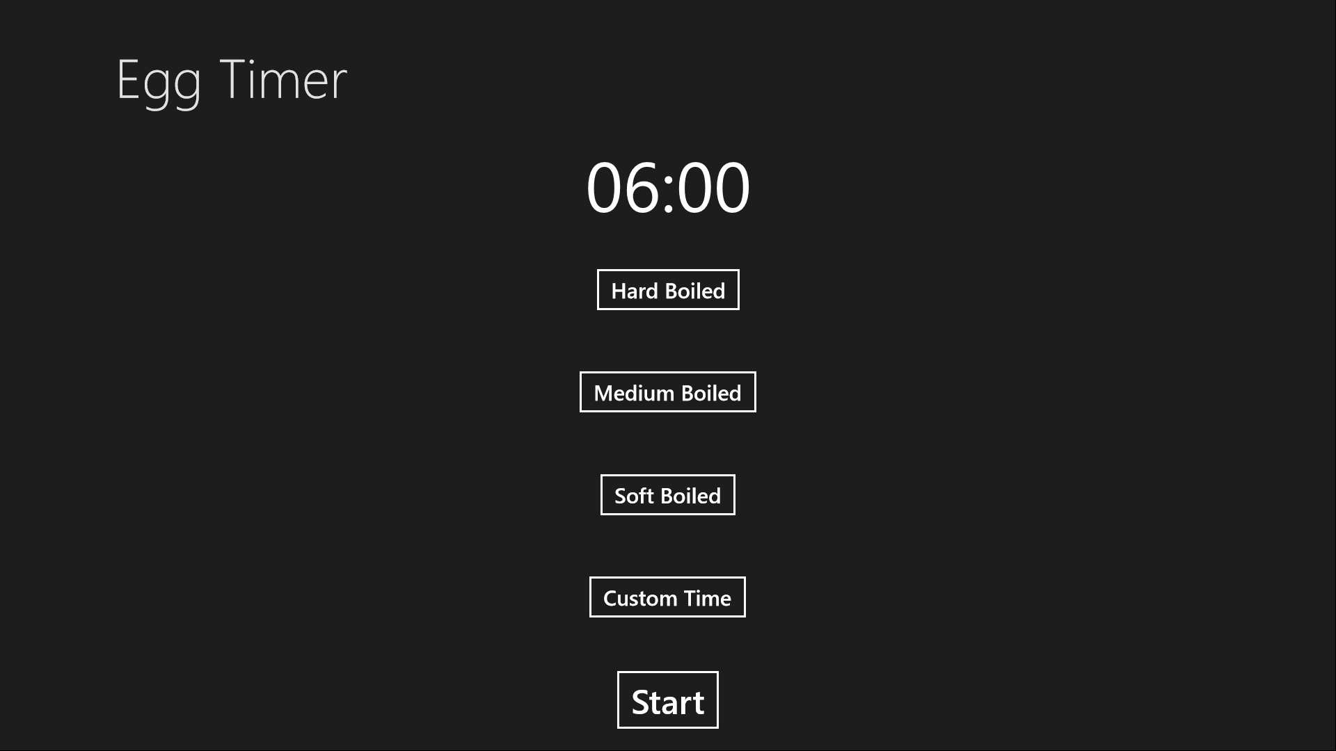 Choose a preset boiling time