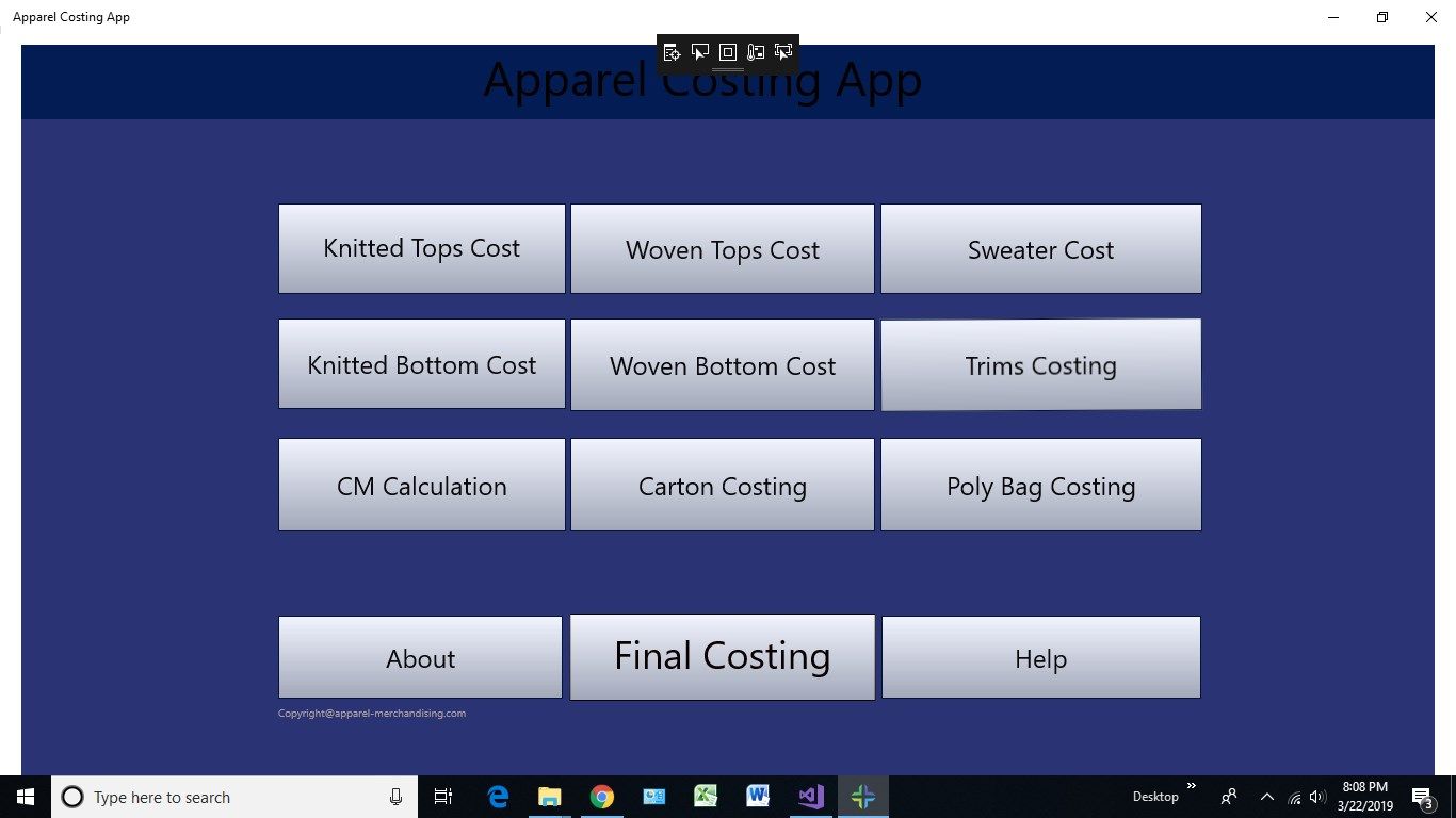 Apparel Costing App