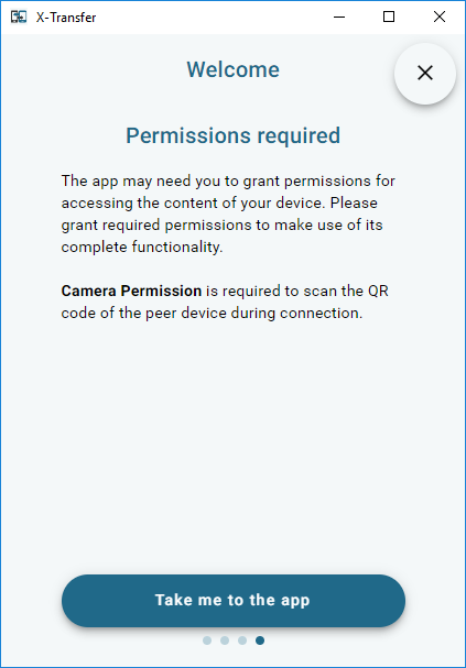 Required Permissions Screen
