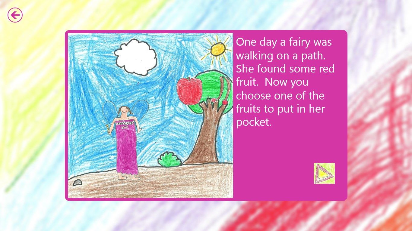 A fairy finds some red fruit