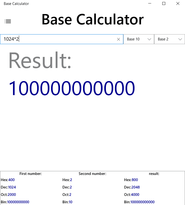 Base Calculator
