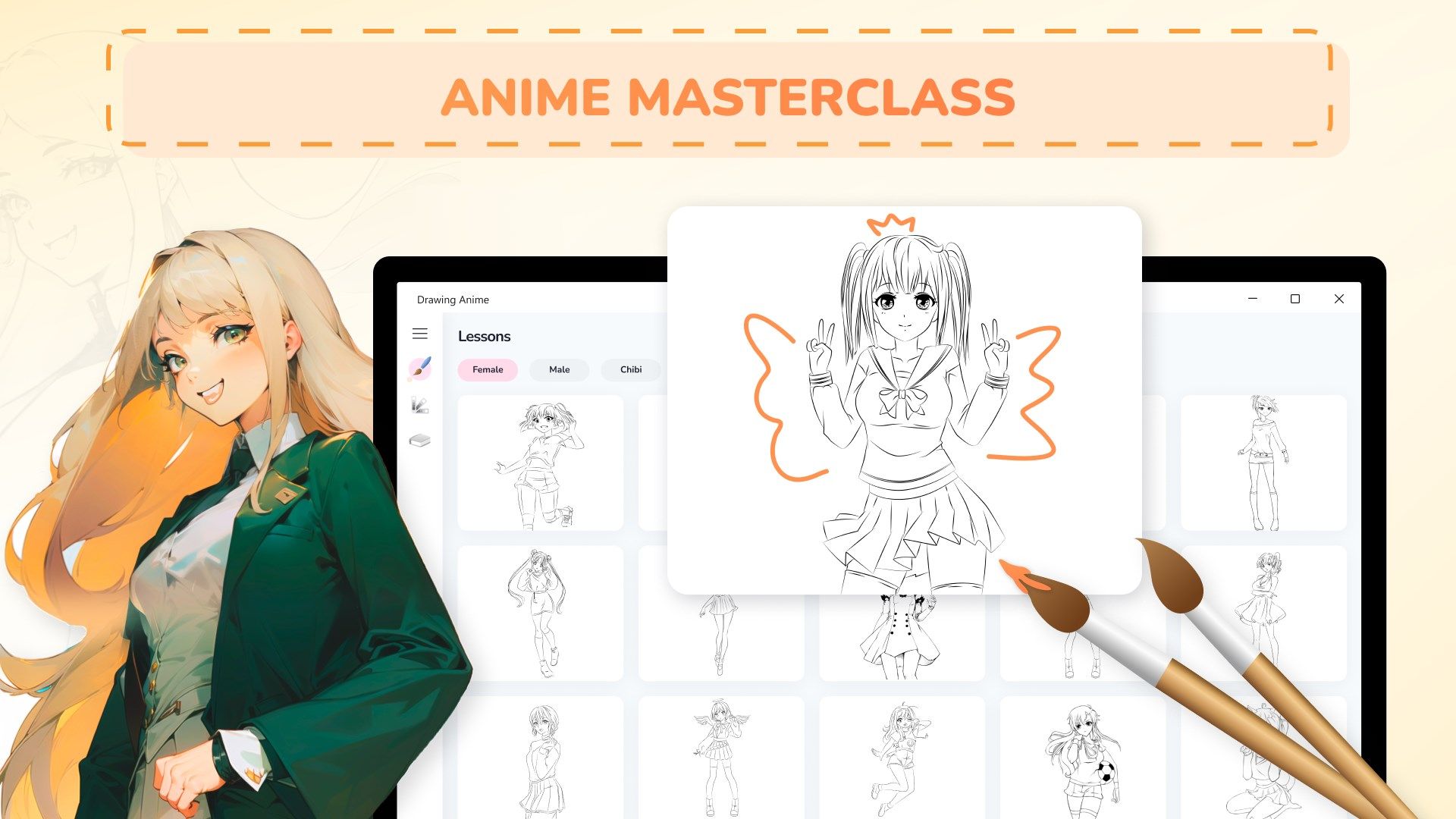 Drawing Anime - Chibi art & Coloring pages