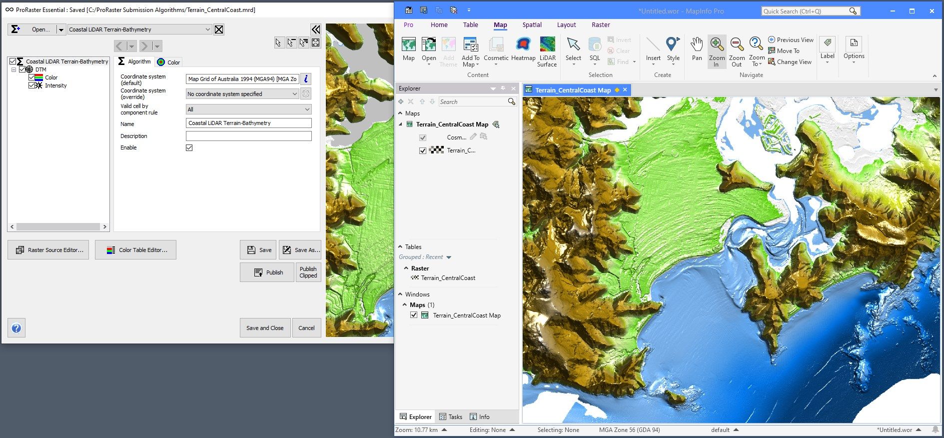 Publish MRD algorithms to MapInfo Pro 2021 and display in maps