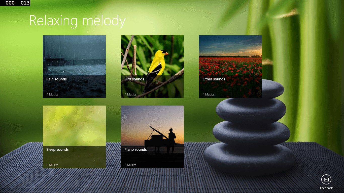 Relaxing melody home page