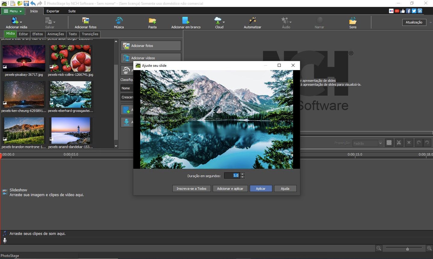 PhotoStage Software de Apresentação de Slides