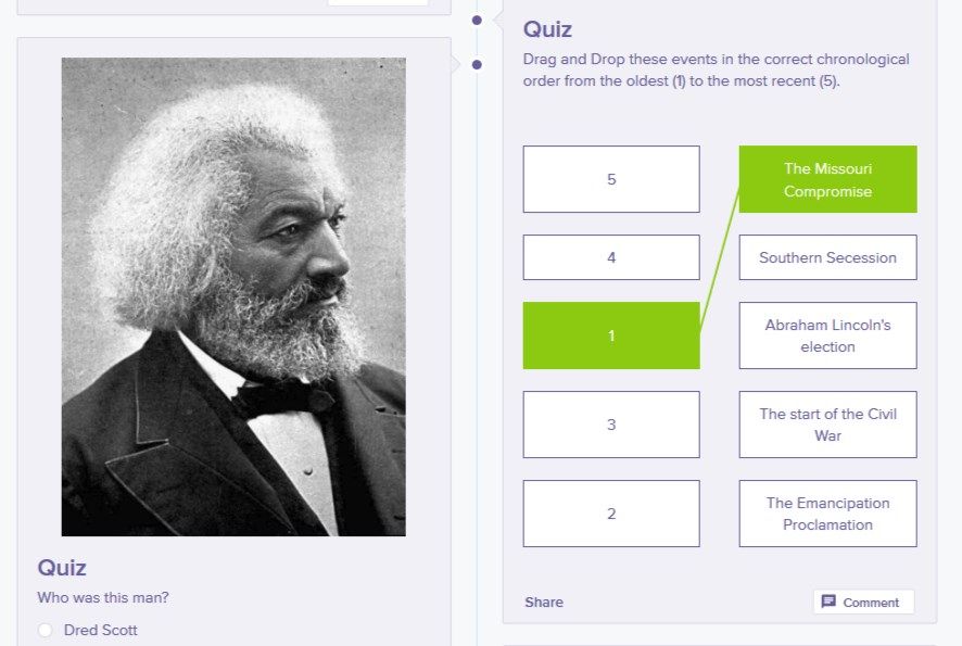 Add multiple choice and matching quizzes!