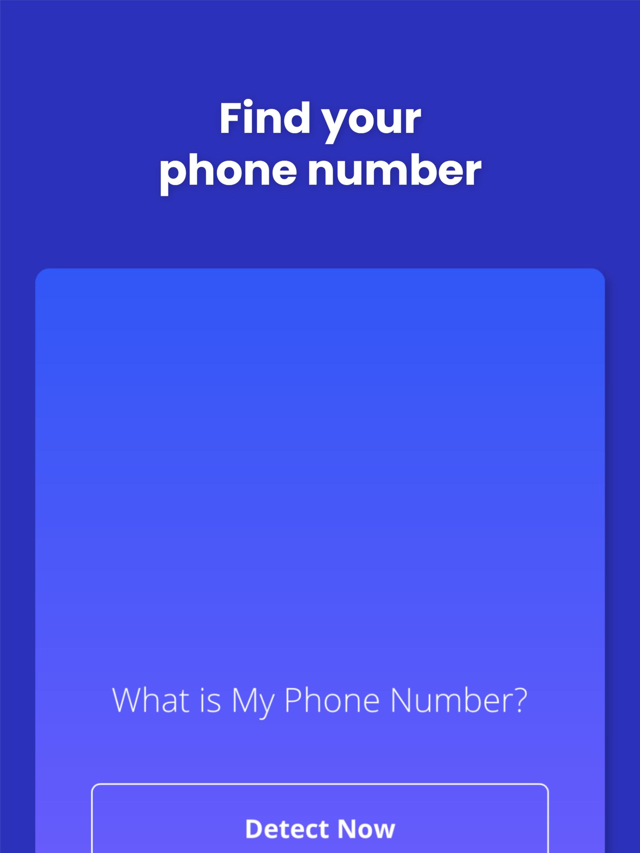 What is my number