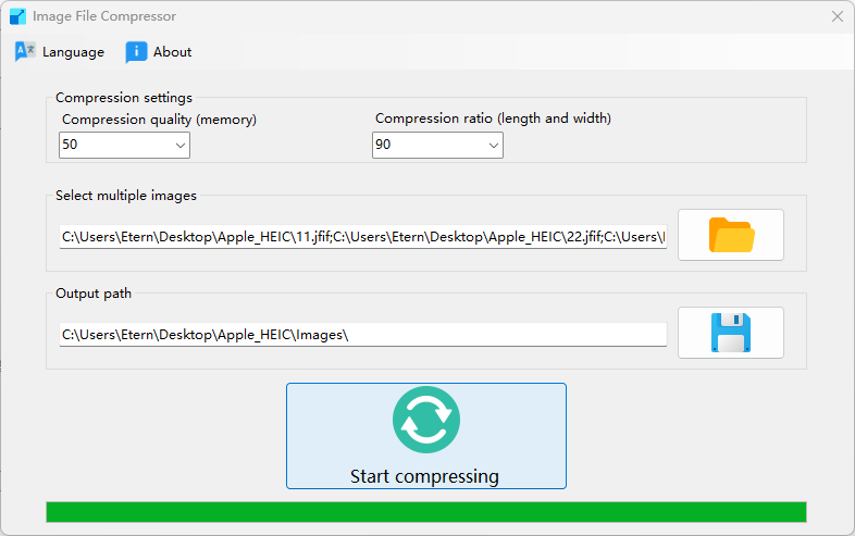 Image File Compressor - Memory optimization