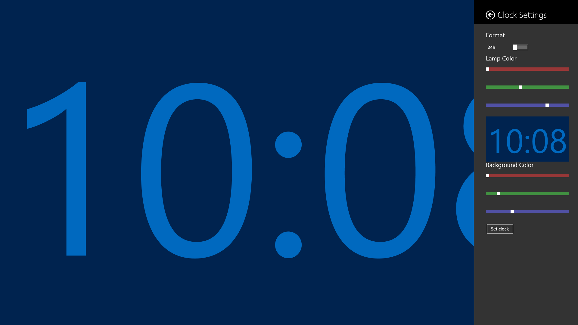 You can also fully customize the clock color to your liking