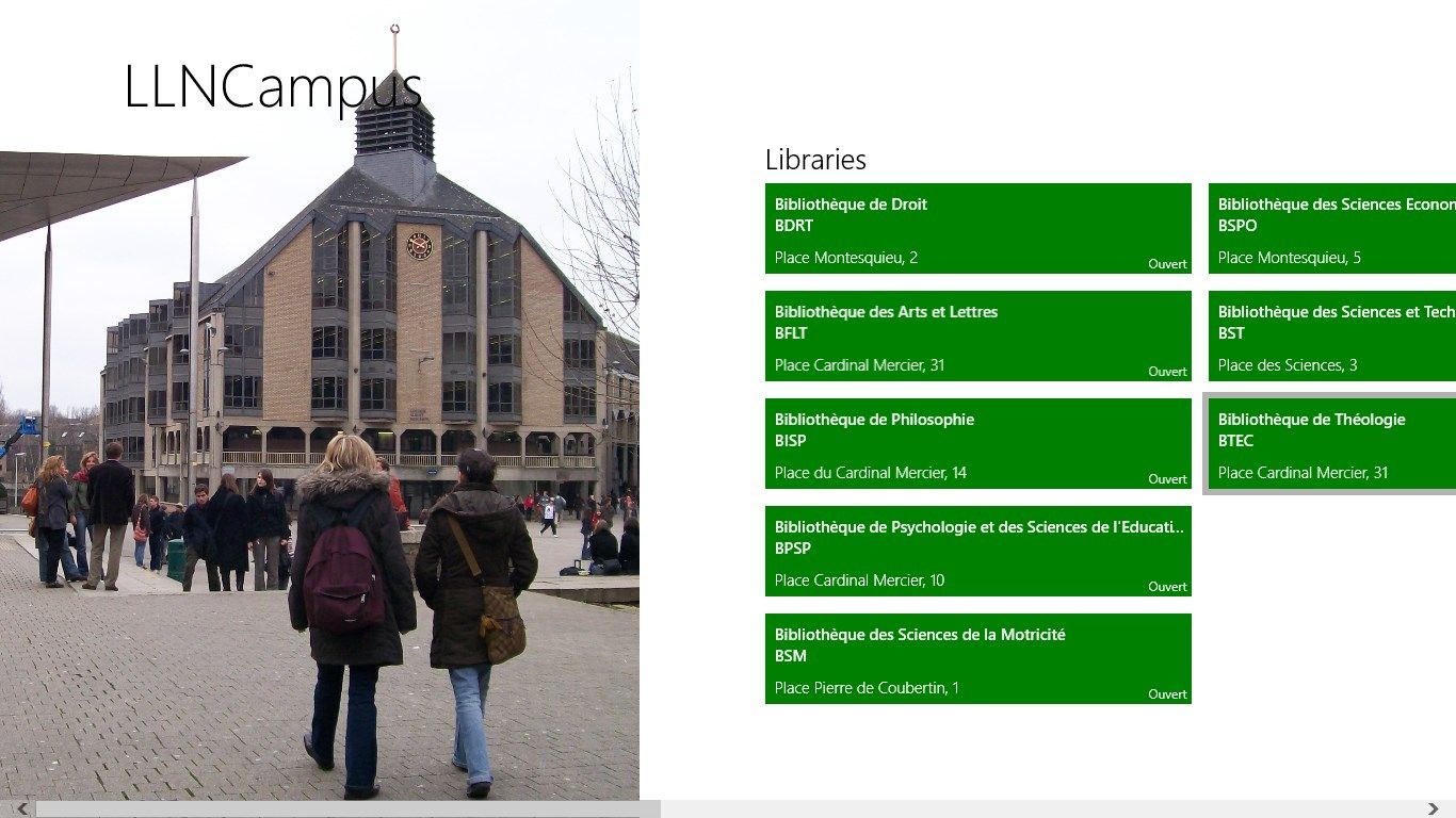 Start screen: picture + libraries