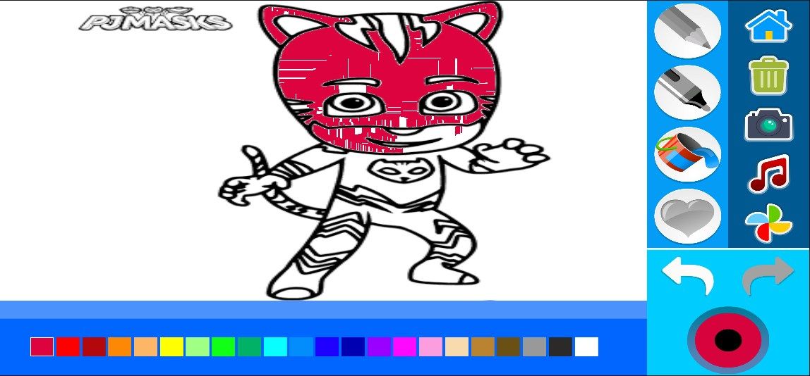 Pj catboy mask coloring