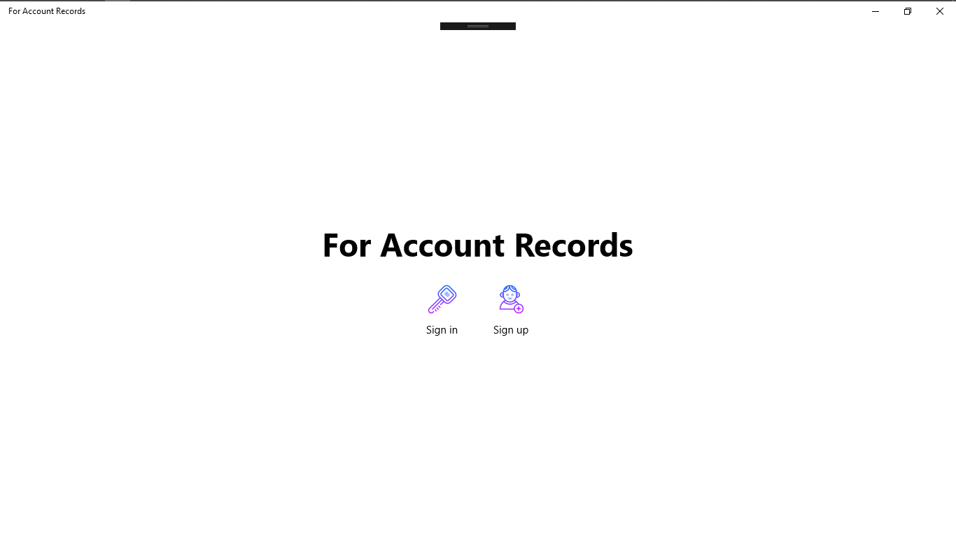 For Account Records