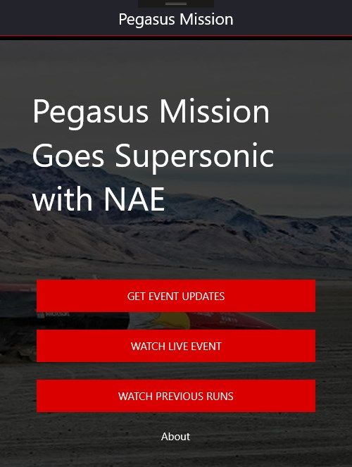 Pegasus Mission goes Supersonic!