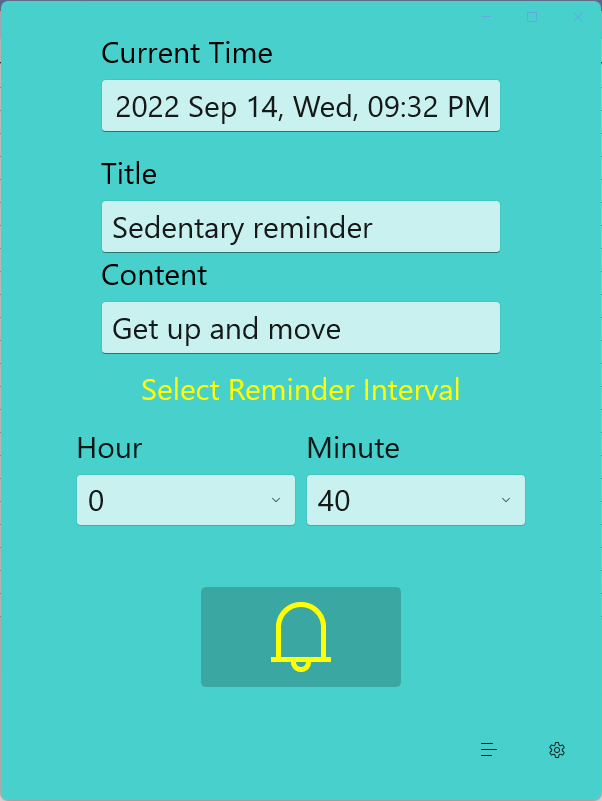 Sedentary Reminder Alarm Clock