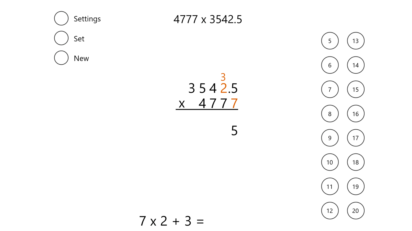 The multiplicand can have up to 5 digits, and the multiplier can have up to 4 digits.